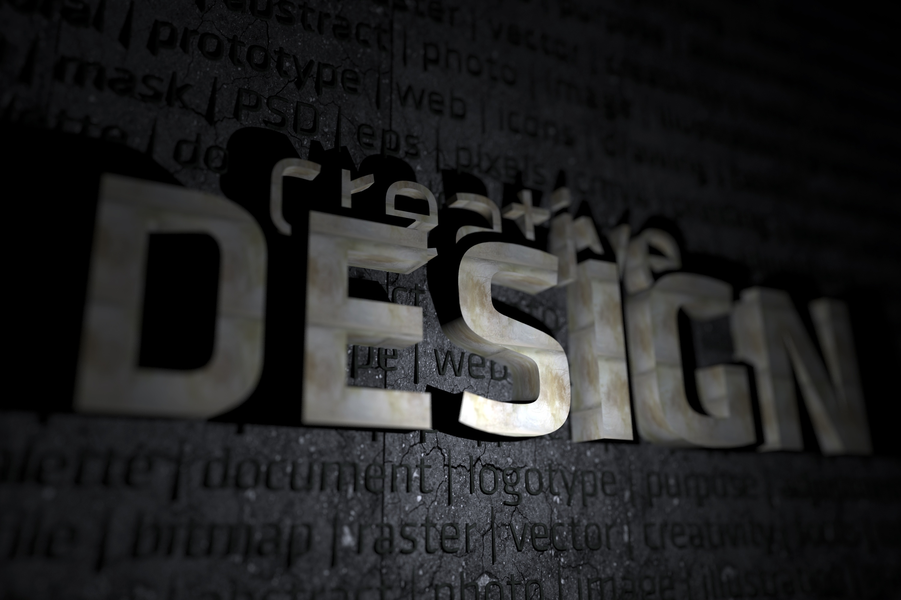 Creative Design 3D Theme - 3D Design Illustration with DOF
